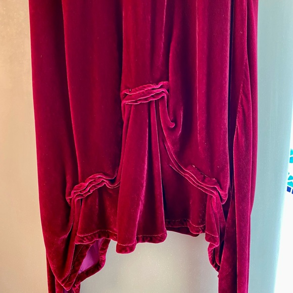 Homefrocks Silk Velvet Womens Tunic High Low Hemline - Picture 5 of 15